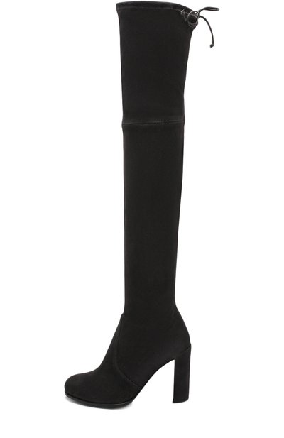 Замшевые ботфорты на устойчивом каблуке STUART WEITZMAN, арт. YL98846, фото 3