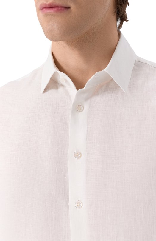 Льняная рубашка Giorgio Armani GM000474/TE11049 Белый  GM000474/TE11049 Фото 5
