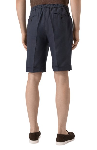 Льняные шорты GRAN SASSO темно-синего цвета по цене 29250 руб., арт. 76112/50017, фото 4 Льняные шорты GRAN SASSO, арт. 76112/50017, фото 4