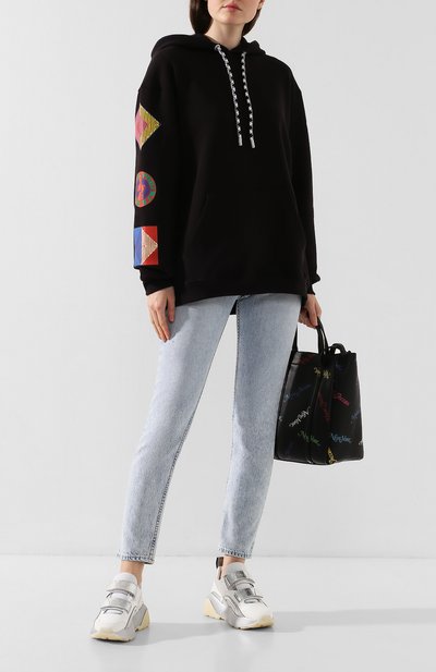 Хлопковое худи PROENZA SCHOULER черного цвета по цене 25650 руб., арт. WL1934097-JCP109, фото 2 Хлопковое худи PROENZA SCHOULER, арт. WL1934097-JCP109, фото 2