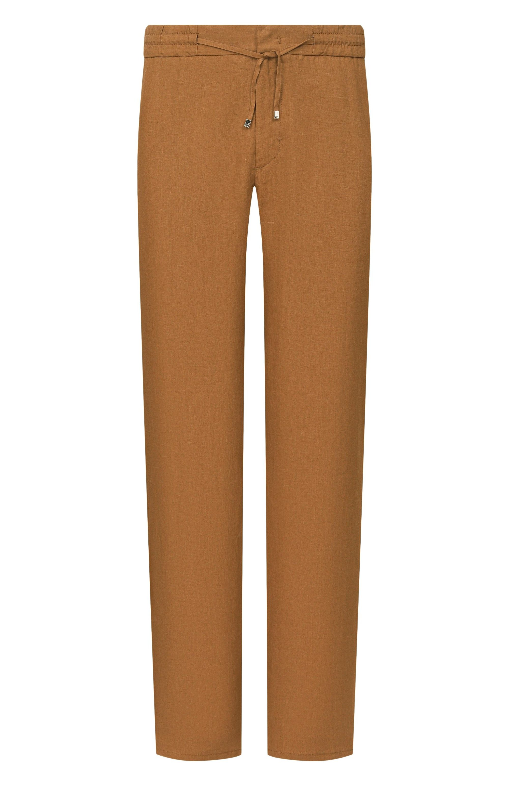 Льняные брюки ZILLI коричневого цвета по цене 169500 руб., арт. CP201CM0800VZGM00_001, фото 1 Льняные брюки ZILLI, арт. CP201CM0800VZGM00_001, фото 1