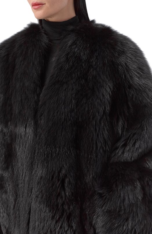 Шуба из лисы Giulia Gurman J3B44 Чёрный  J3B44 Фото 5