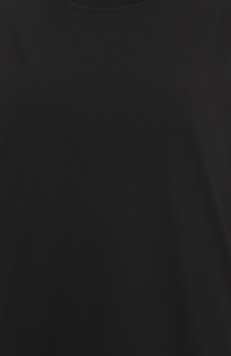 Женская хлопковая футболка RICK OWENS черного цвета, арт. RP01E7204/JA | Фото 6 (Материал внешний: Хлопок; Стили: Кэжуэл; Принт: Без принта; Женское Кросс-КТ: Футболка-одежда; Мужское Кросс-КТ: Футболка-одежда; Длина (для топов): Удлиненные; Автоматизация состава: Проставлено; Автоматизация ТО: Проставлено; Рукава: 3/4)