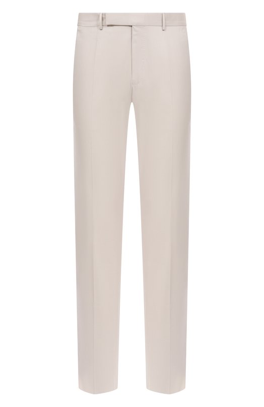 Хлопковые брюки Zegna 77TB12/915F00A9 Кремовый 77TB12/915F00A9