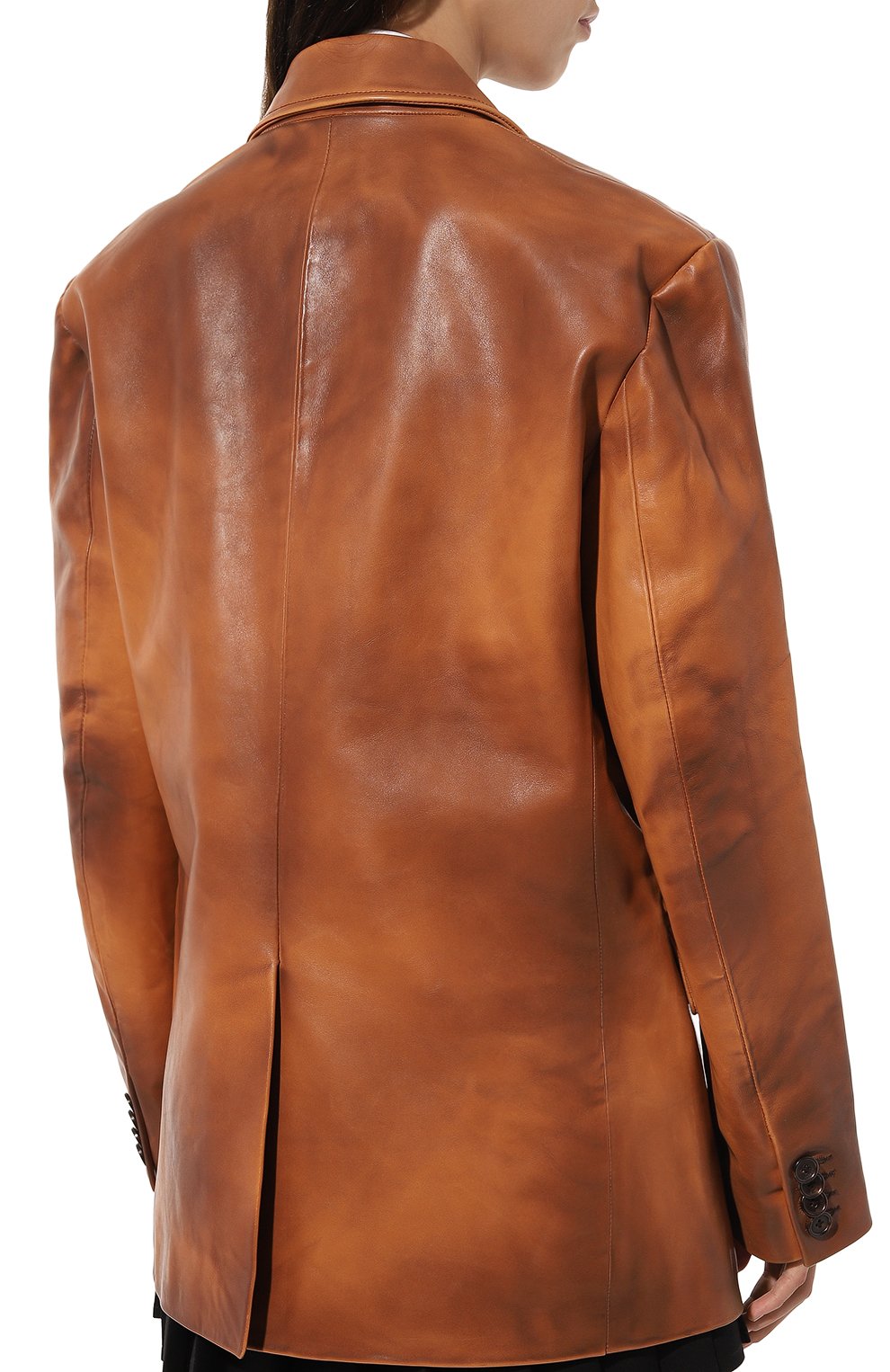 Кожаный жакет GIUSEPPE DI MORABITO коричневого цвета по цене 185000 руб., арт. 03PFJA103P 03339, фото 4 Кожаный жакет GIUSEPPE DI MORABITO, арт. 03PFJA103P 03339, фото 4