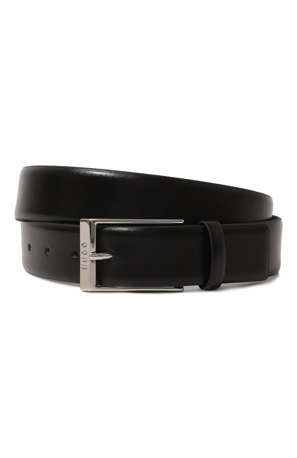 Кожаный ремень HUGO черного цвета по цене 8040 руб., арт. 50470502, фото 1 Кожаный ремень HUGO, арт. 50470502, фото 1