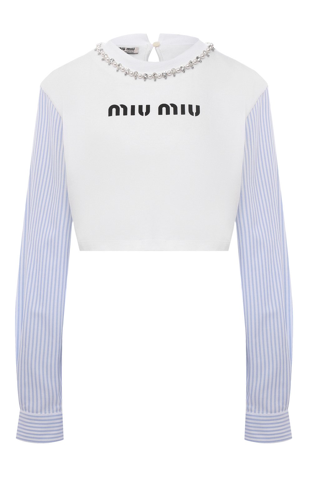 Хлопковый пуловер MIU MIU, арт. MJL816-1V6F-F0009, фото 1