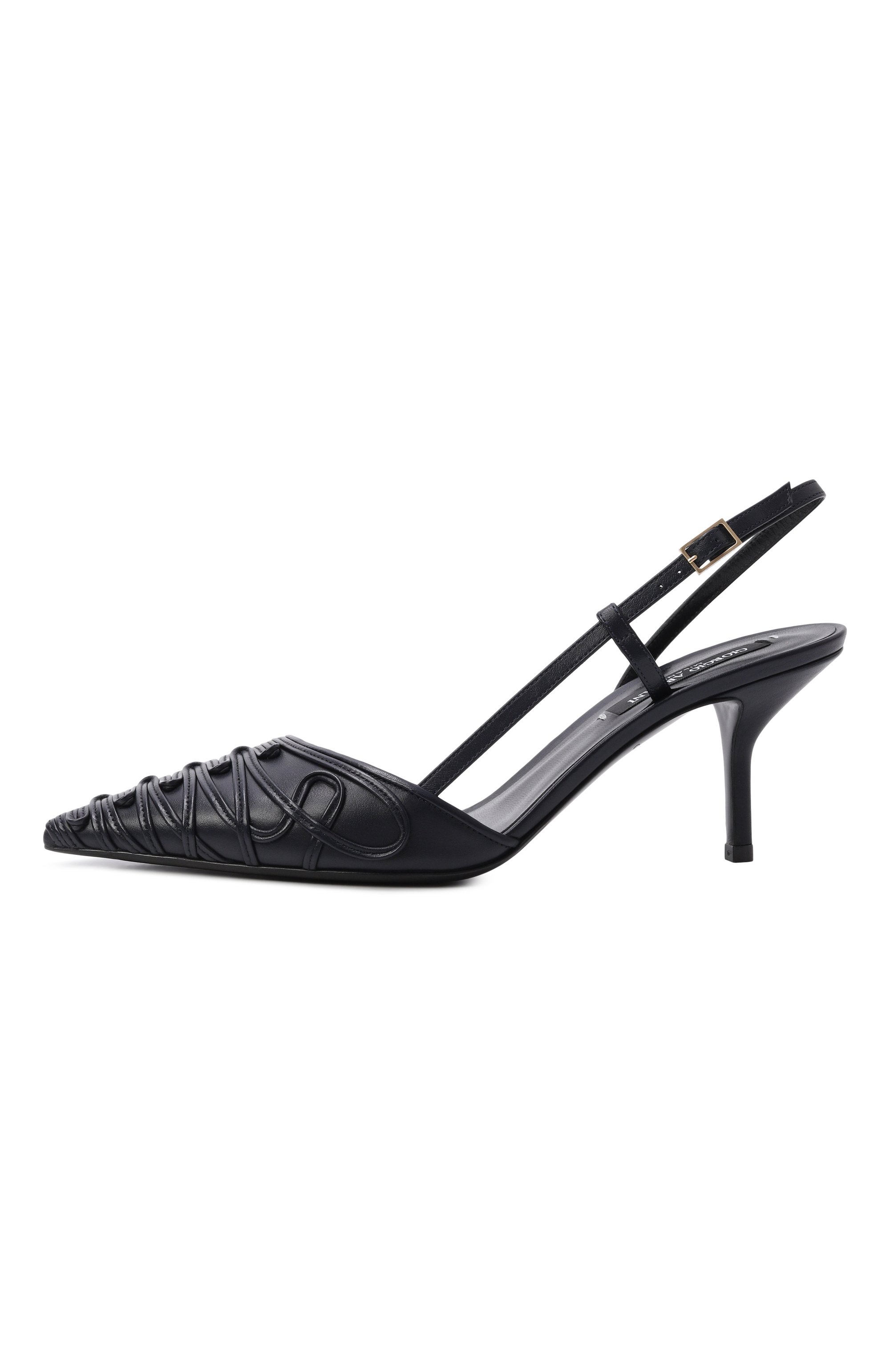 Кожаные туфли GIORGIO ARMANI темно-синего цвета по цене 125500 руб., арт. GW003927/AF28724, фото 4 Кожаные туфли GIORGIO ARMANI, арт. GW003927/AF28724, фото 4