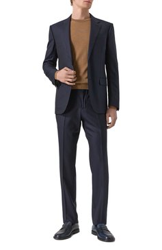 Мужской шерстяной костюм ZEGNA темно-синего цвета, арт. 221225/C22571 | Фото 2 (Материал внешний: Шерсть; Рукава: Длинные; Драгоценные камни: Проставлено; Материал сплава: Проставлено; Стили: Классический; Костюмы М: Однобортный)