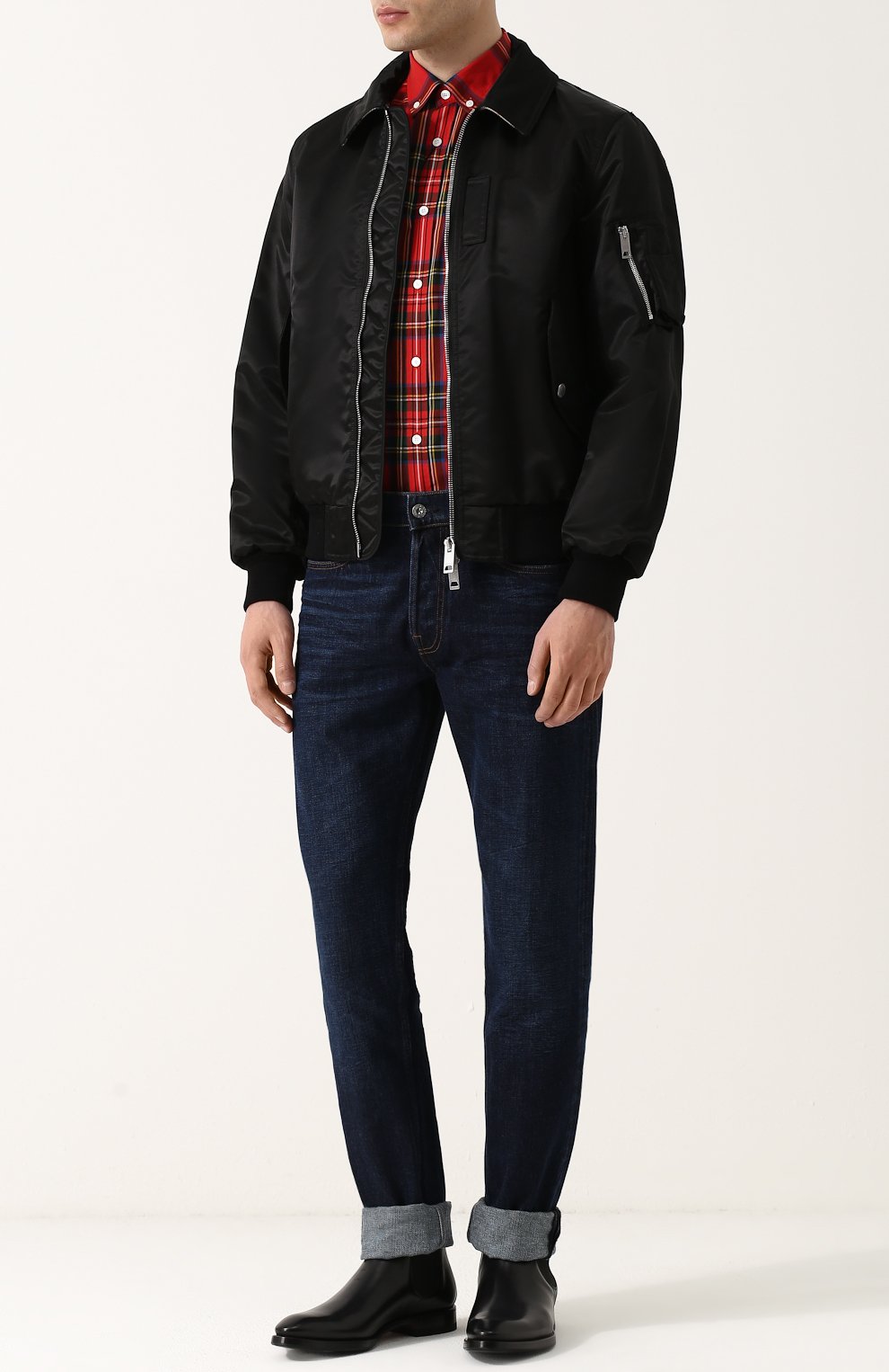 Утепленный бомбер на молнии с отложным воротником BURBERRY, арт. 4058192, фото 2