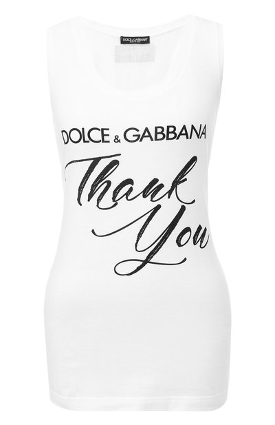Женская хлопковая майка DOLCE & GABBANA, арт. F8H35Z/HH7MJ