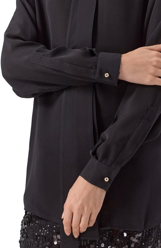 Шелковая блузка Elie Saab SH000 Чёрный  SH000 Фото 5