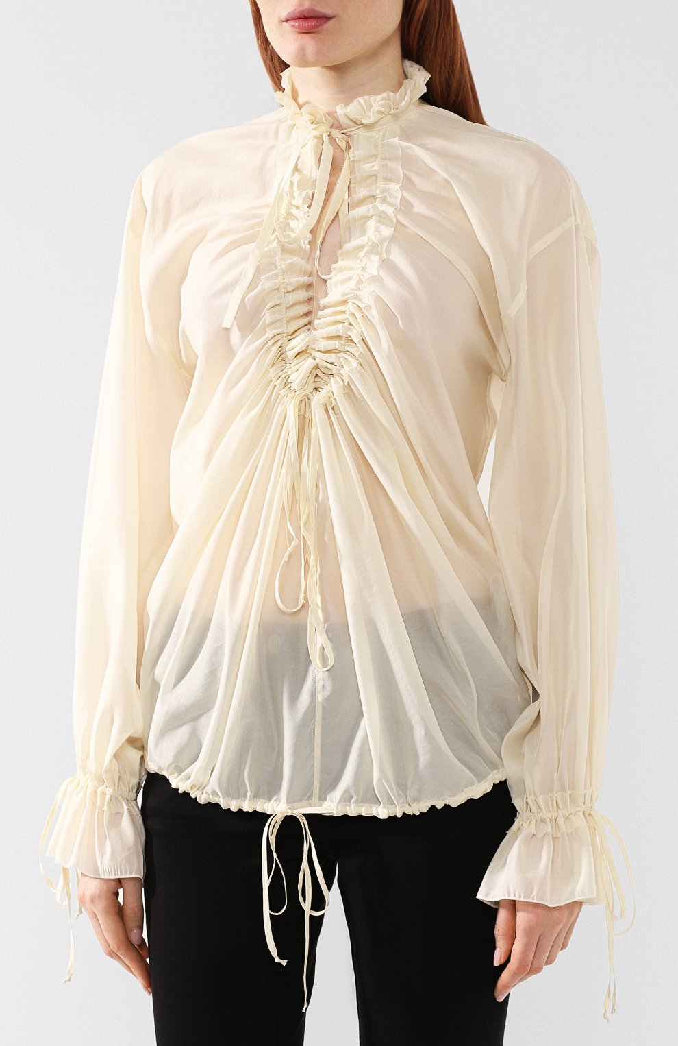Блузка DSQUARED2 белого цвета по цене 53100 руб., арт. S72NC0808/S49801, фото 3 Блузка DSQUARED2, арт. S72NC0808/S49801, фото 3