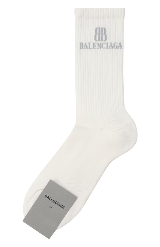 Хлопковые носки Balenciaga 835496/4F1B5 Кремовый 835496/4F1B5