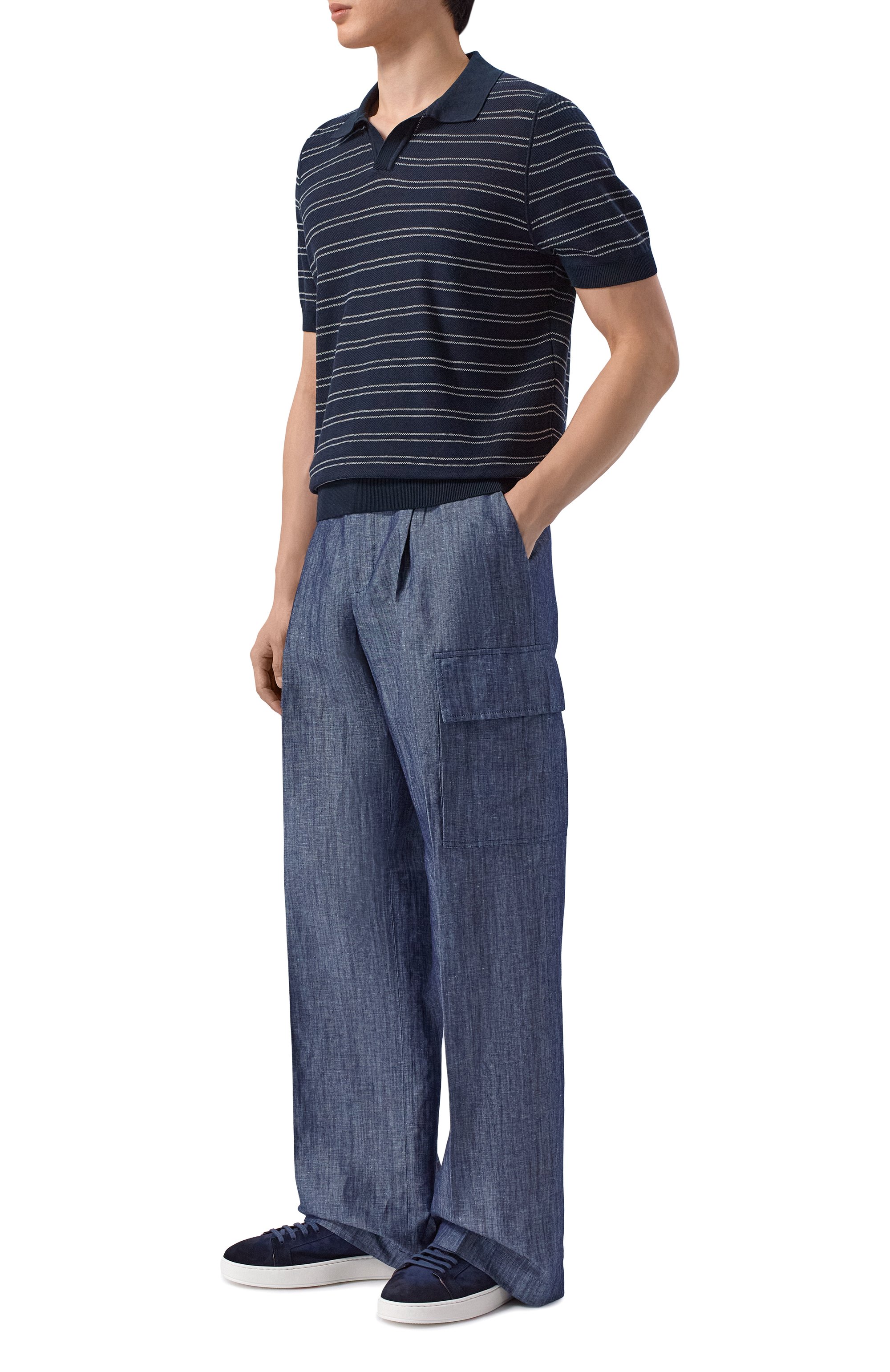 Поло из хлопка и лиоцелла BOSS, арт. 50560483, фото 2