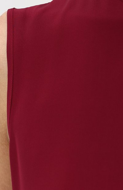 Однотонный шелковый топ свободного кроя KITON, арт. D45444K0333715002, фото 5