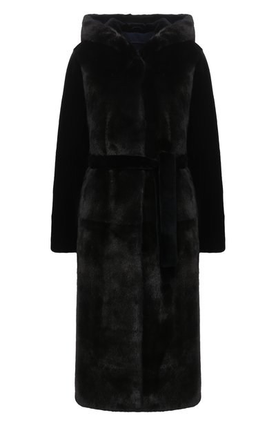 Шуба из меха норки с капюшоном YVES SALOMON, арт. 9WYM44719VLVR, фото 1