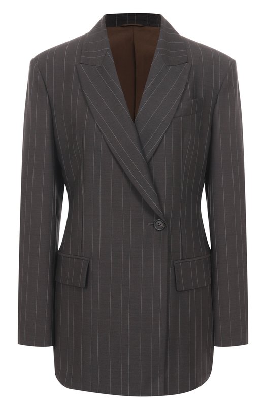 Шерстяной жакет Brunello Cucinelli MB1467267P Коричневый MB1467267P