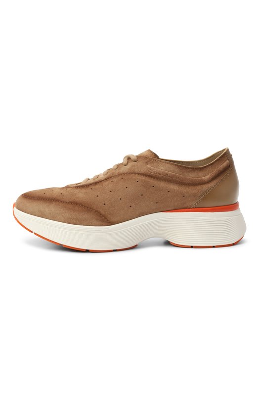 Замшевые кроссовки Easy Bounce Santoni WBBG61376BARKTNY Коричневый  WBBG61376BARKTNY Фото 4