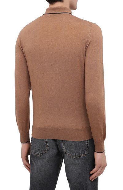 Поло из шерсти и кашемира FIORONI темно-бежевого цвета по цене 61950 руб., арт. MK00T0C1, фото 4 Поло из шерсти и кашемира FIORONI, арт. MK00T0C1, фото 4