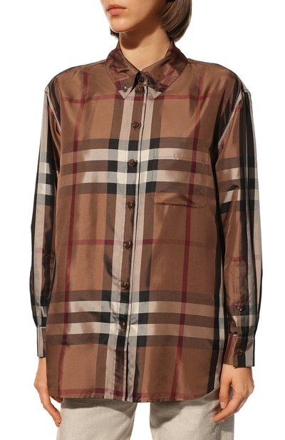 Шелковая рубашка BURBERRY, арт. 8044841, фото 3