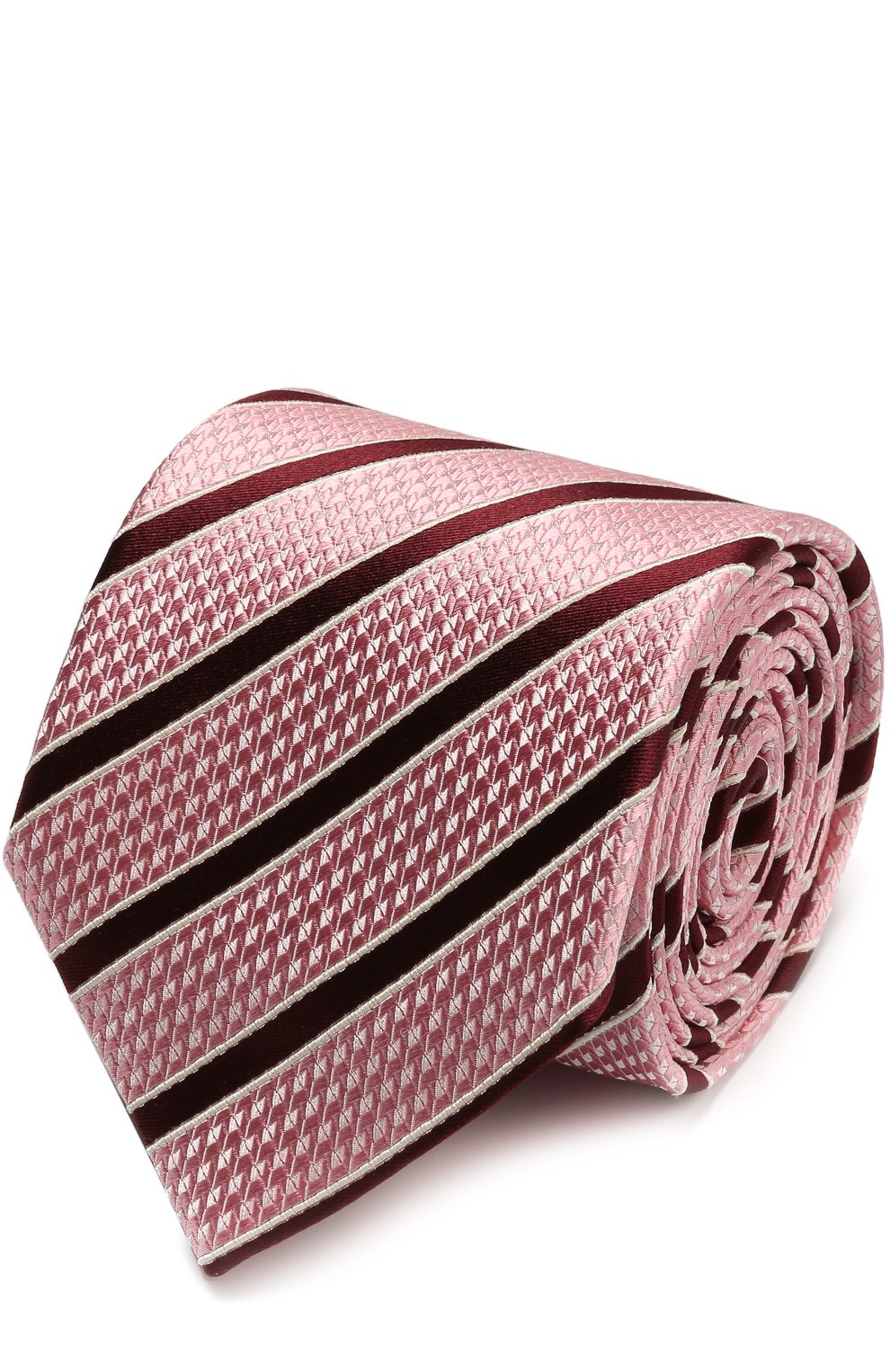 Шелковый галстук с узором ZEGNA розового цвета по цене 17950 руб., арт. Z9D701L8, фото 1 Шелковый галстук с узором ZEGNA, арт. Z9D701L8, фото 1