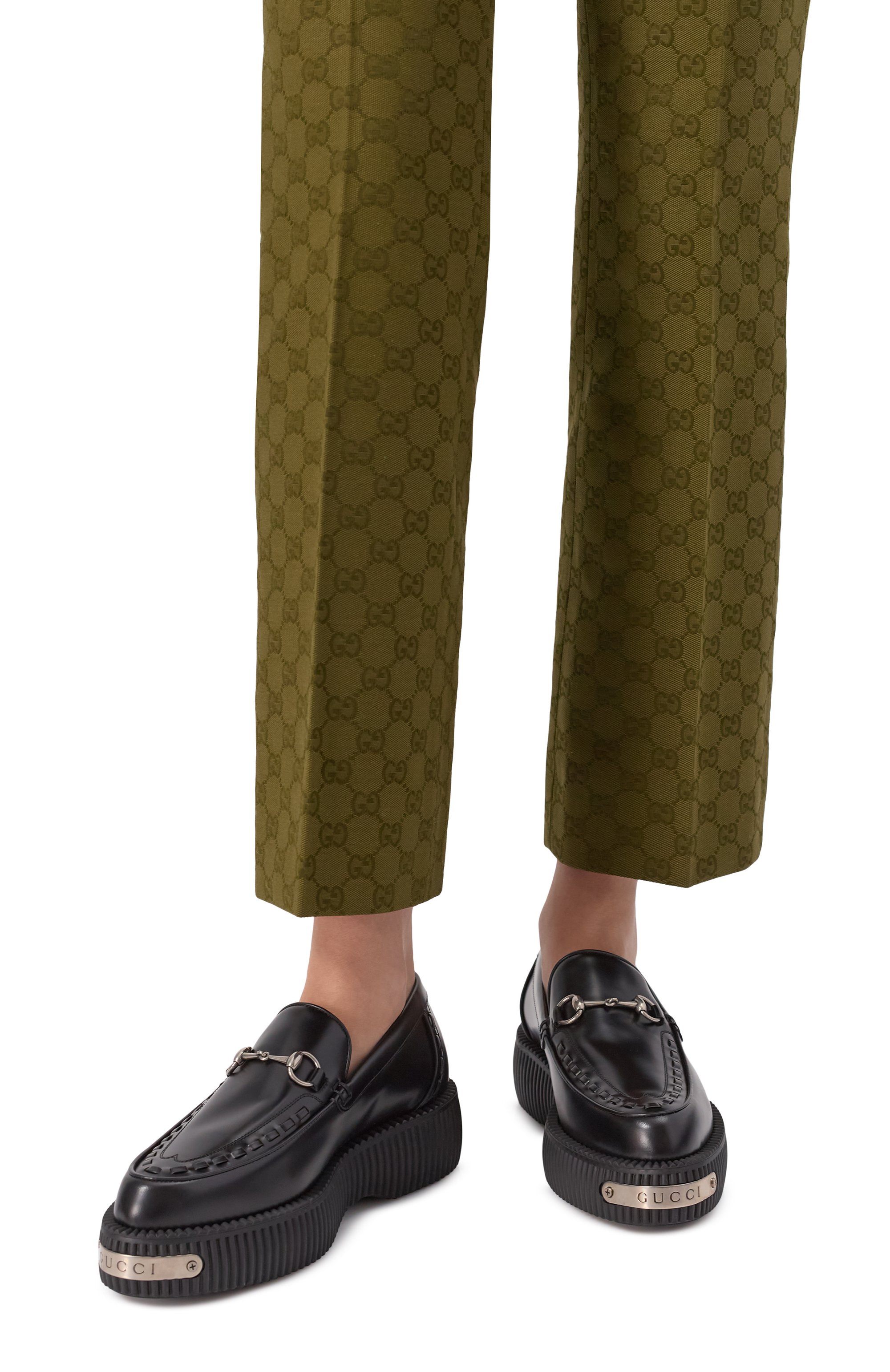 Кожаные лоферы horsebit GUCCI, арт. 796330/AAD30, фото 2