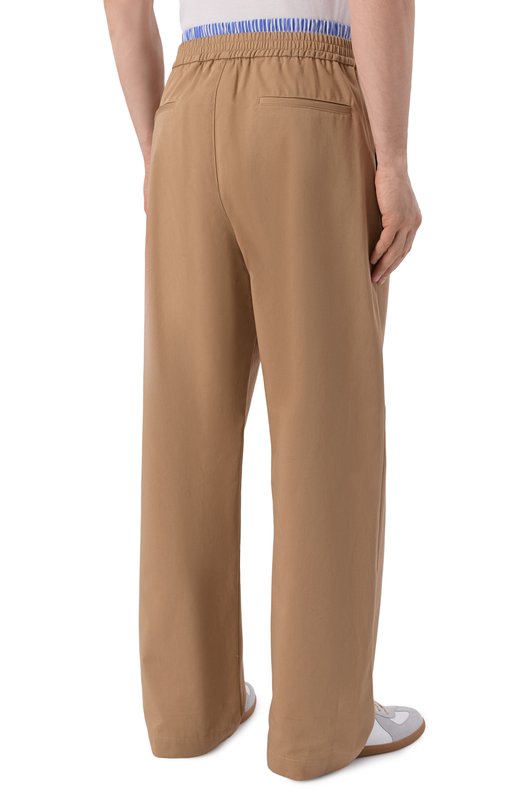 Хлопковые брюки MSGM 4040MP06/267104 Бежевый  4040MP06/267104 Фото 4
