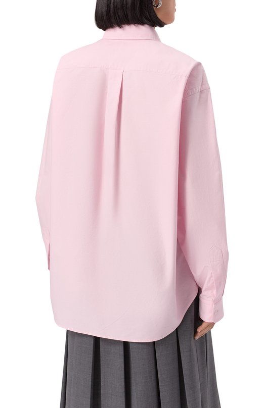 Хлопковая рубашка alexanderwang.t 4WC2251013 Розовый  4WC2251013 Фото 4