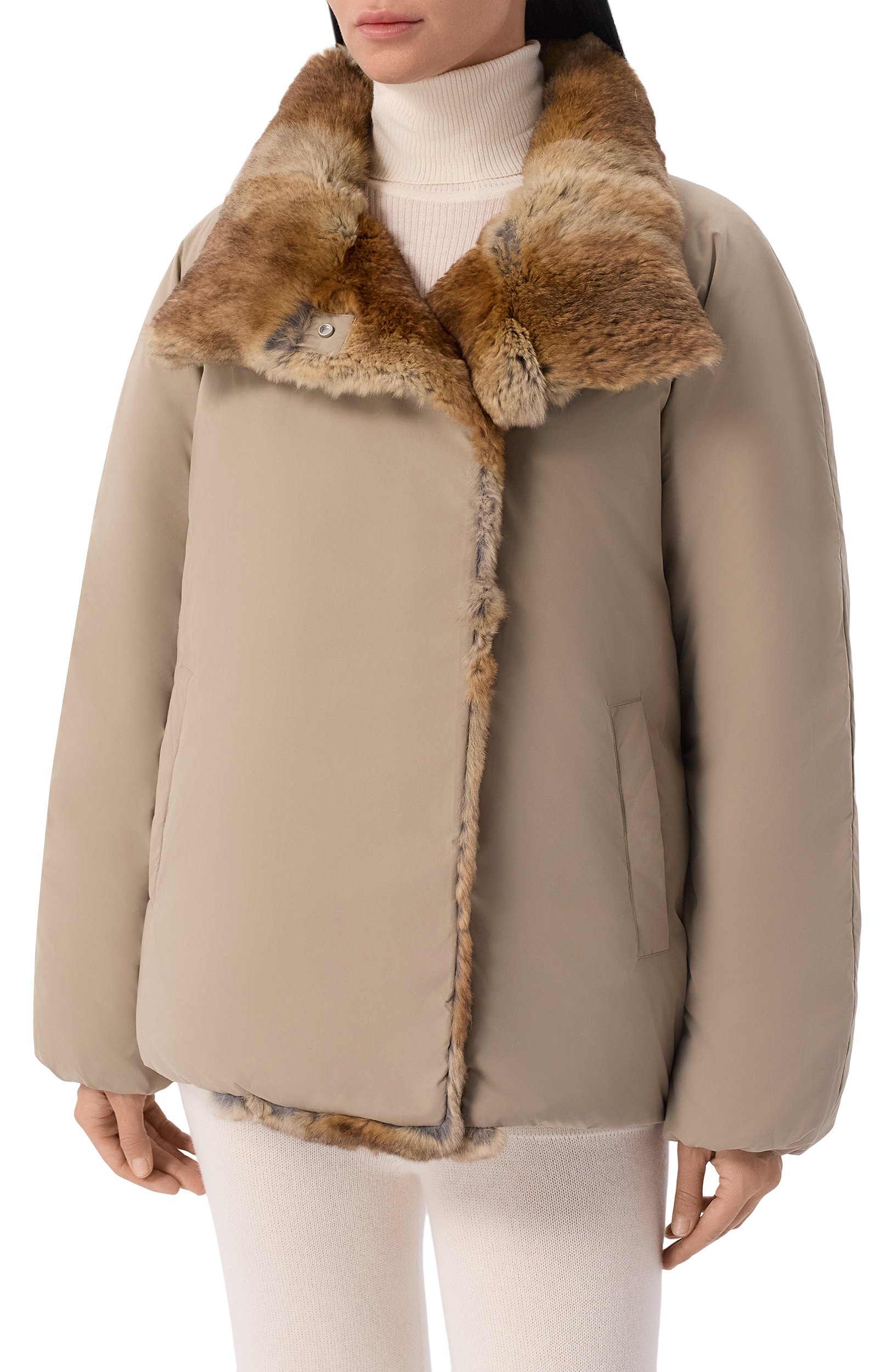 Пуховик с подкладкой из кролика 12 STOREEZ, арт. 139689, фото 3