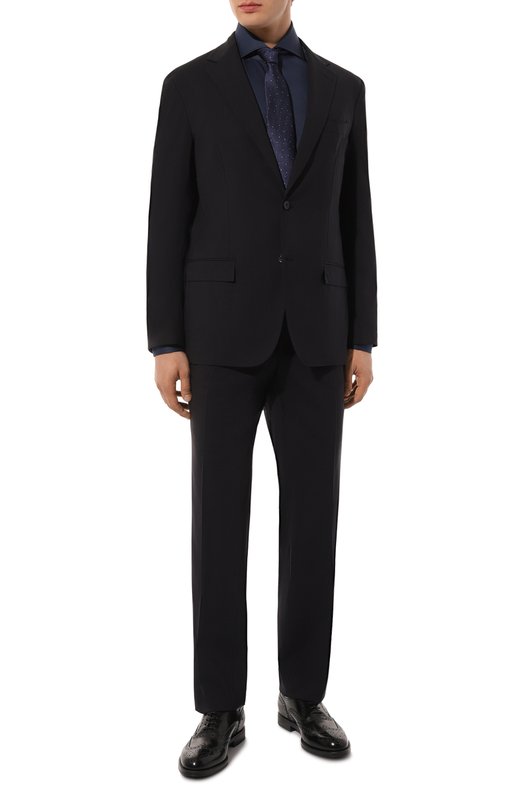 Хлопковая сорочка Kiton UCCH08884 Синий  UCCH08884 Фото 2