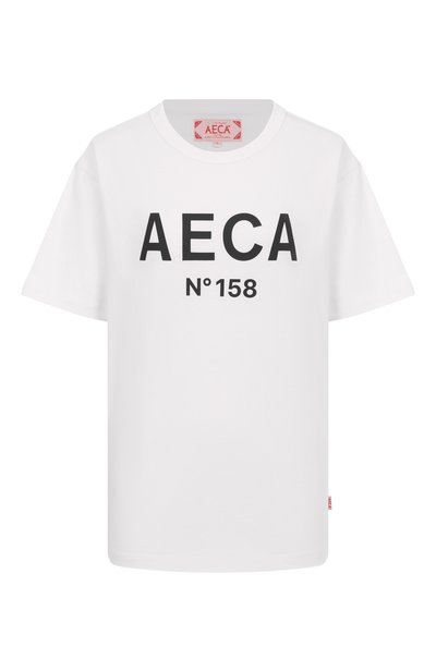 Женская �хлопковая футболка AECA WHITE, арт. AWCMSSBBTTSST005A2.WHITE/BLACK (M)
