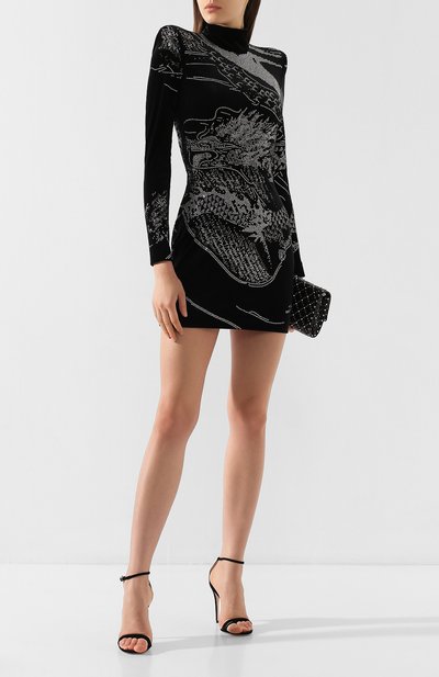 Платье BALMAIN черно-белого цвета по цене 238500 руб., арт. SF16665/X243, фото 2 Платье BALMAIN, арт. SF16665/X243, фото 2