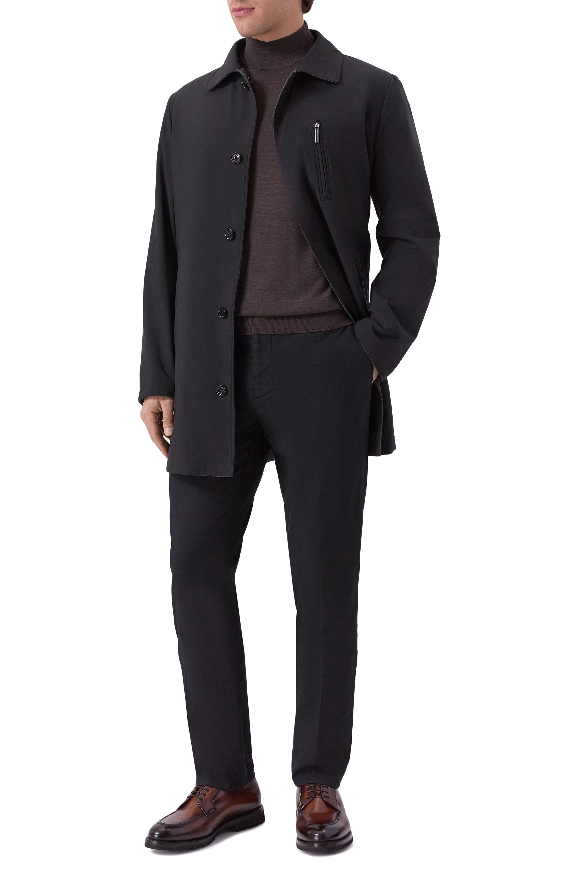 Двусторонний плащ STEFANO RICCI черного цвета по цене 518500 руб., арт. MDJ5300200/PL001H, фото 2 Двусторонний плащ STEFANO RICCI, арт. MDJ5300200/PL001H, фото 2