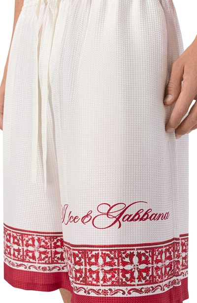 Шелковые шорты DOLCE & GABBANA белого цвета по цене 161000 руб., арт. GV37AT/HI135, фото 5 Шелковые шорты DOLCE & GABBANA, арт. GV37AT/HI135, фото 5