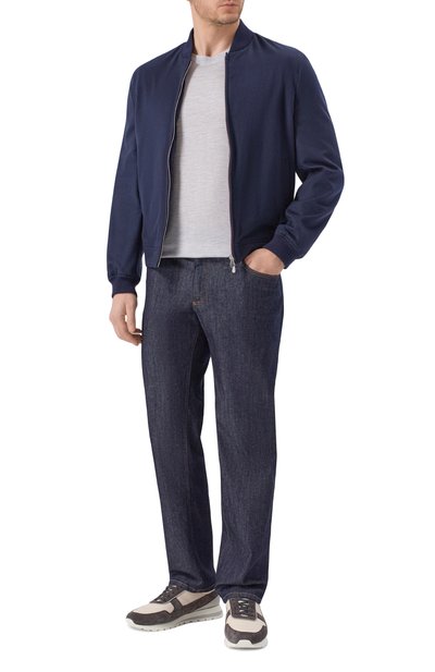 Футболка из шелка и хлопка BRUNELLO CUCINELLI, арт. MD8211308, фото 2