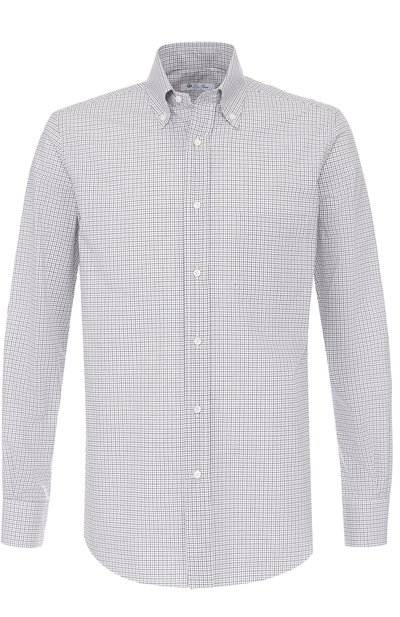 Хлопковая рубашка с воротником button down LORO PIANA, арт. FAG3502, фото 1