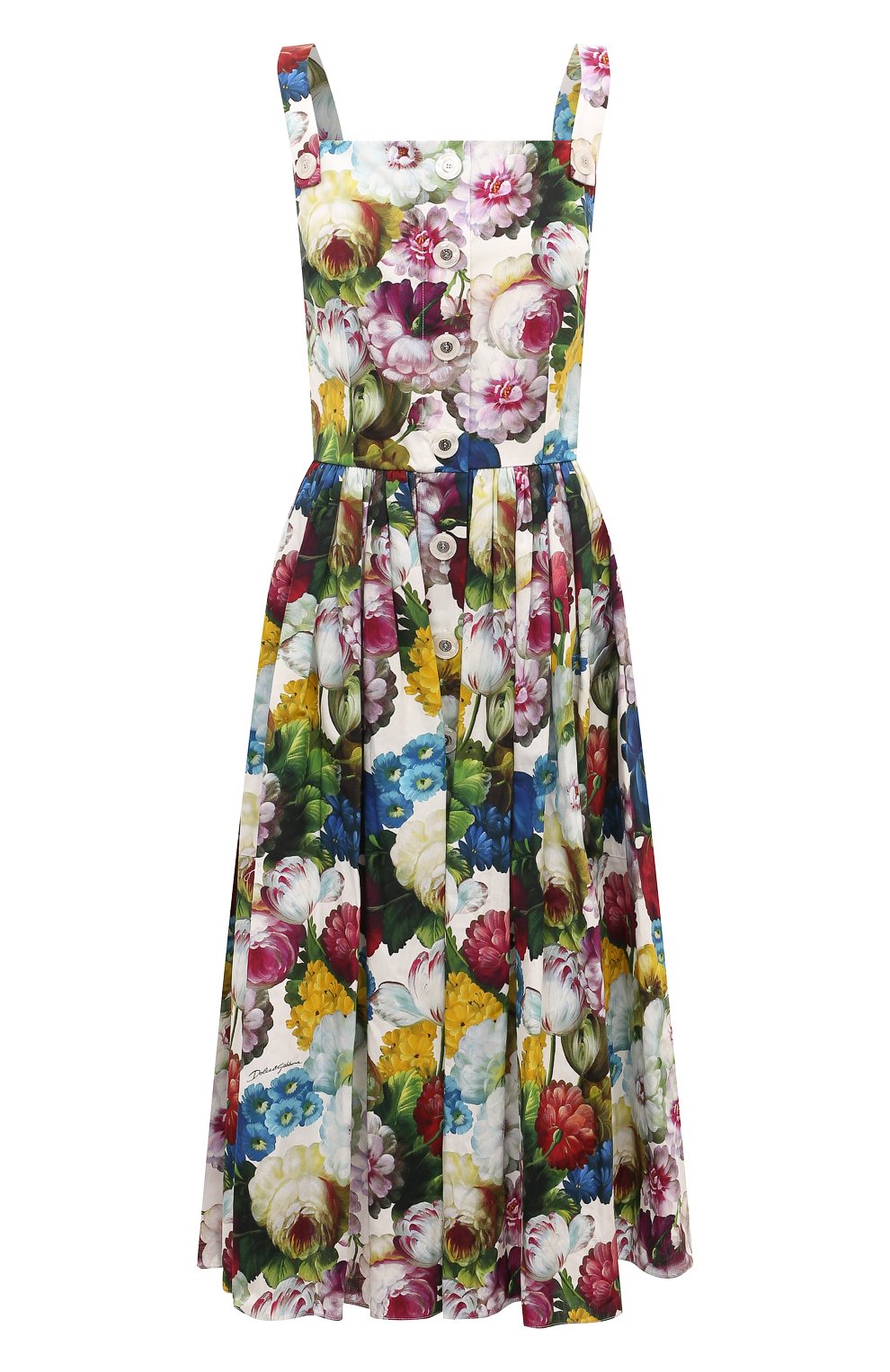 Хлопковое платье DOLCE & GABBANA разноцветного цвета по цене 225000 руб., арт. F6ZT0T/HS5Q2, фото 1 Хлопковое платье DOLCE & GABBANA, арт. F6ZT0T/HS5Q2, фото 1