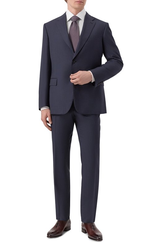 Шерстяной костюм Brioni RANP0L-PCA43 Синий  RANP0L-PCA43 Фото 2
