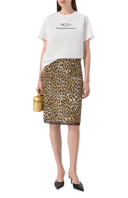 Хлопковая футболка N21 F051/6328_ Белый  F051/6328_ Фото 2