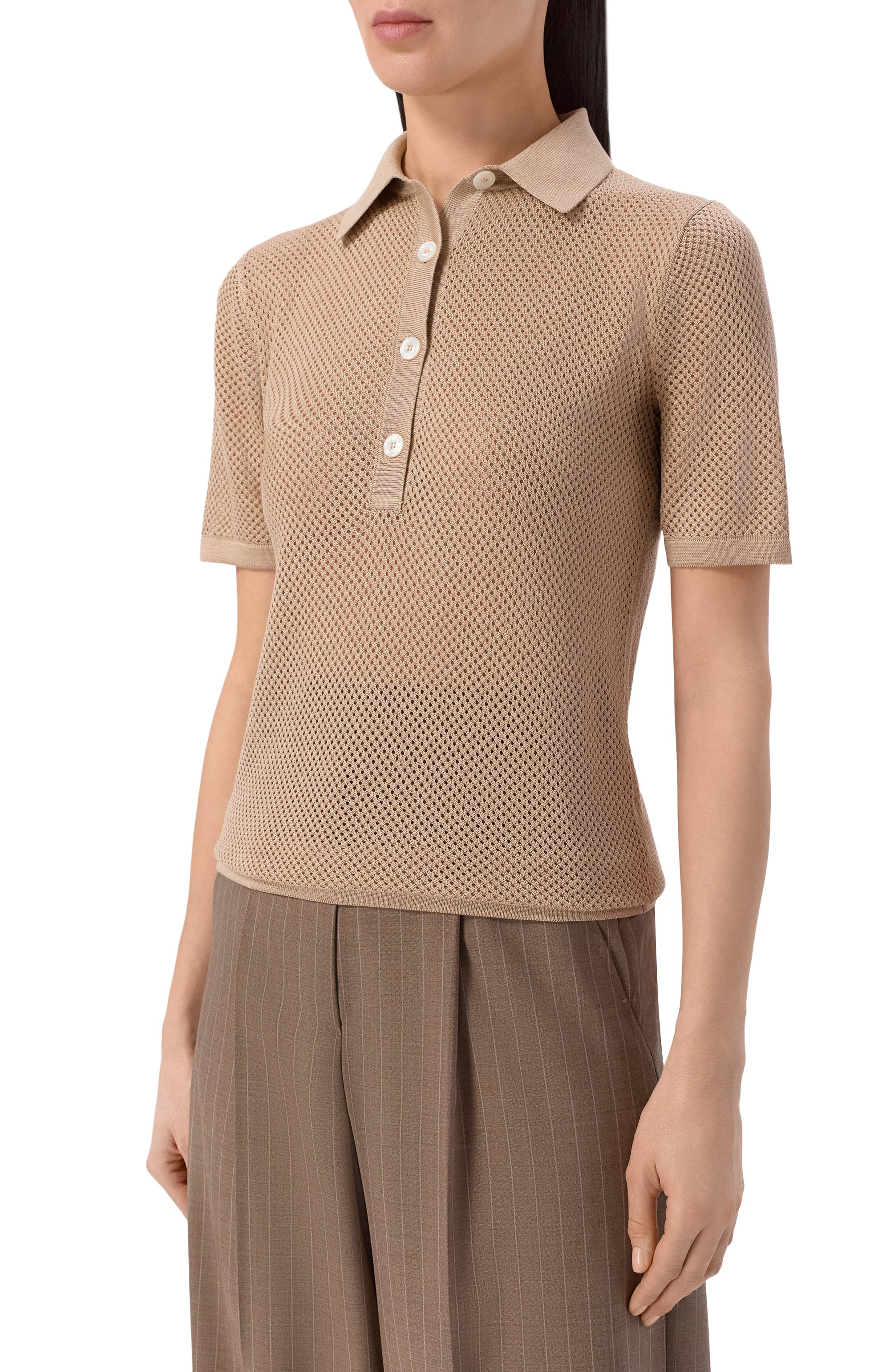 Шелковое поло KITON, арт. D55714, фото 3