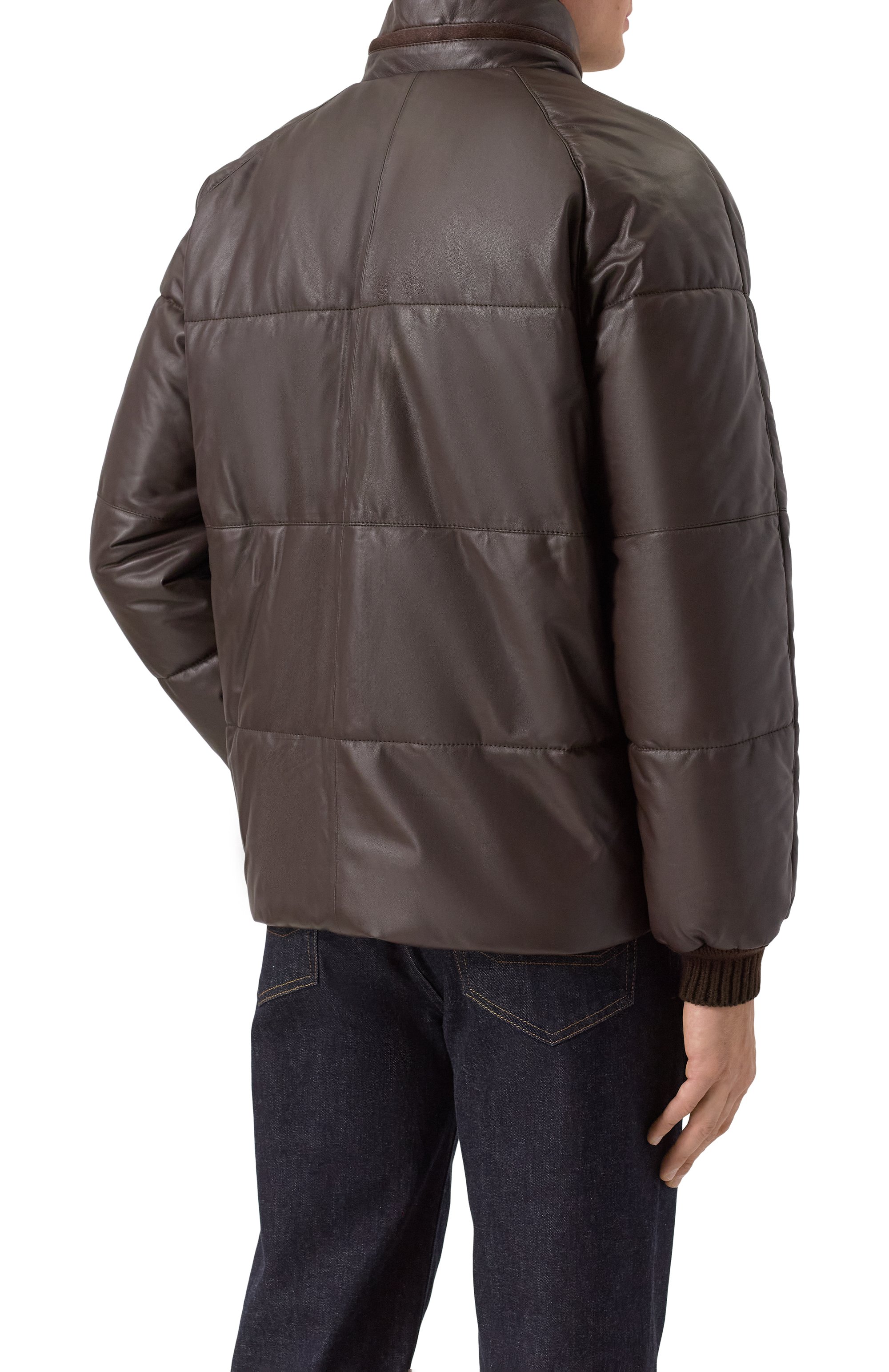 Кожаный пуховик KITON, арт. UW2238V0416H21, фото 4