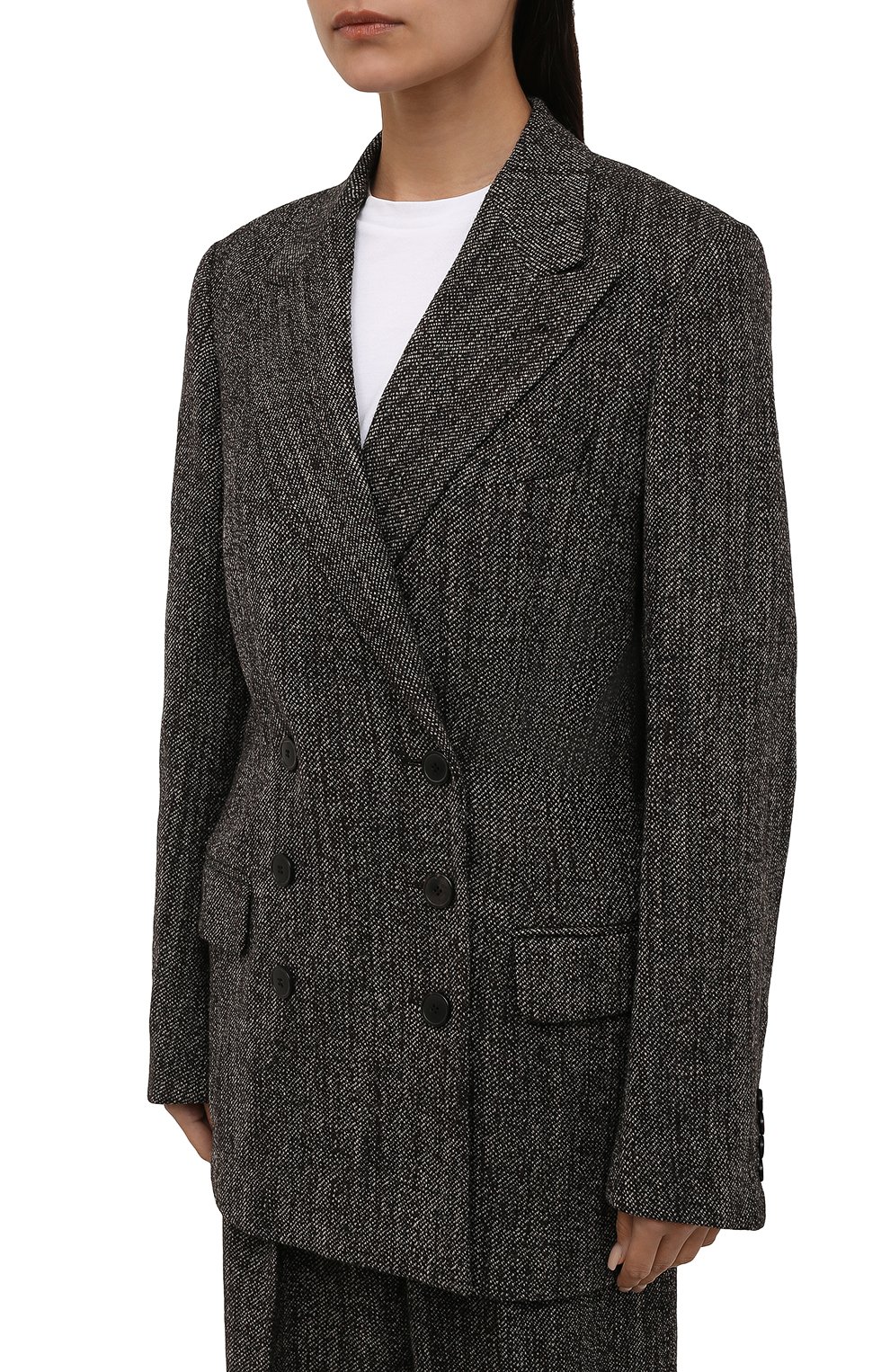 Шерстяной жакет DRIES VAN NOTEN серого цвета по цене 131000 руб., арт. 212-010428-3040, фото 3 Шерстяной жакет DRIES VAN NOTEN, арт. 212-010428-3040, фото 3