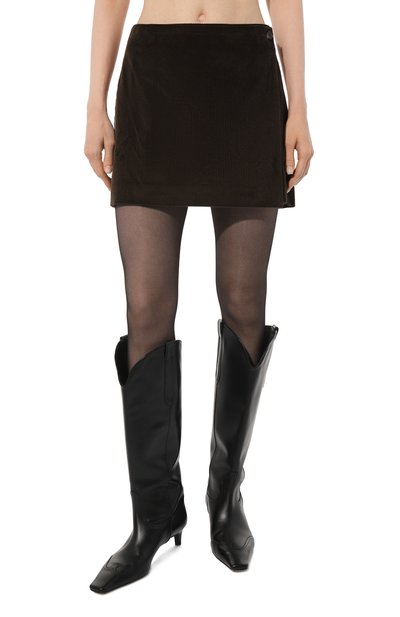 Вельветовая юбка SASHAVERSE коричневого цвета по цене 25000 руб., арт. SK012/VL/508/W24, фото 3 Вельветовая юбка SASHAVERSE, арт. SK012/VL/508/W24, фото 3