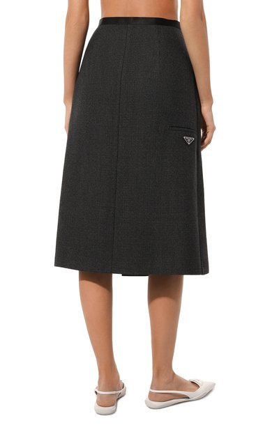 Шерстяная юбка PRADA, арт. P101TH-1Y34-F0806-212, фото 4