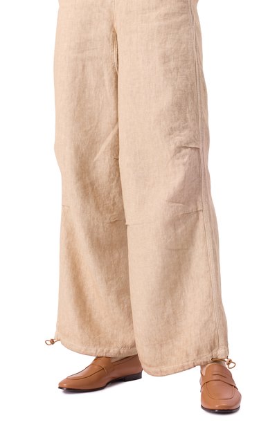 Кожаные пенни-лоферы BOUGEOTTE бежевого цвета по цене 87550 руб., арт. FLS-LEGANA-FNAT, фото 3 Кожаные пенни-лоферы BOUGEOTTE, арт. FLS-LEGANA-FNAT, фото 3