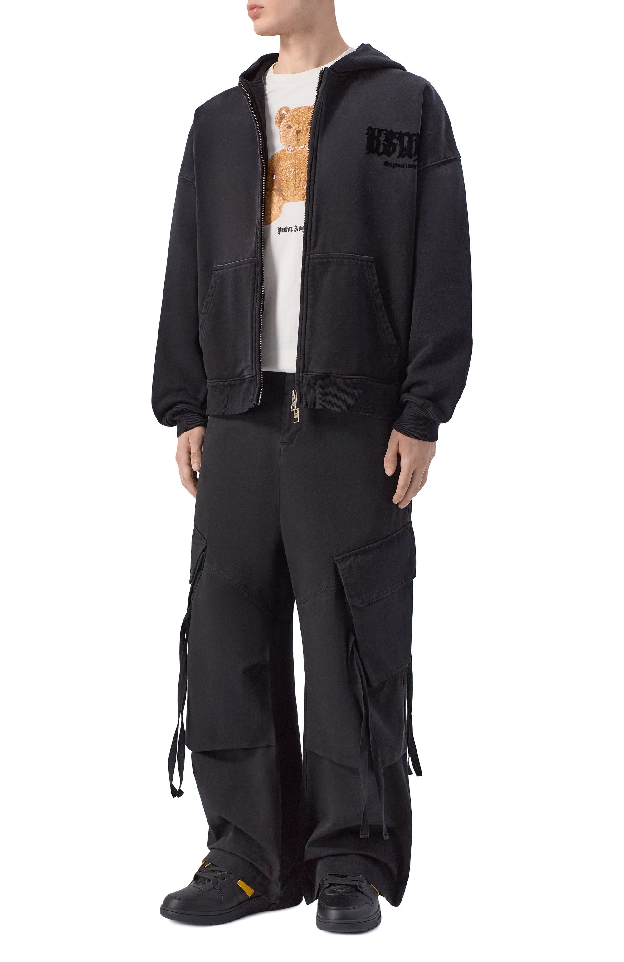 Кожаные кеды out of office OFF-WHITE, арт. 0MIA189S26LEA001, фото 2