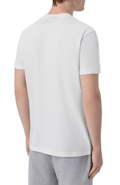 Хлопковая футболка PHILIPP PLEIN белого цвета по цене 43950 руб., арт. SAFC MTK8843 PJY002N, фото 4 Хлопковая футболка PHILIPP PLEIN, арт. SAFC MTK8843 PJY002N, фото 4