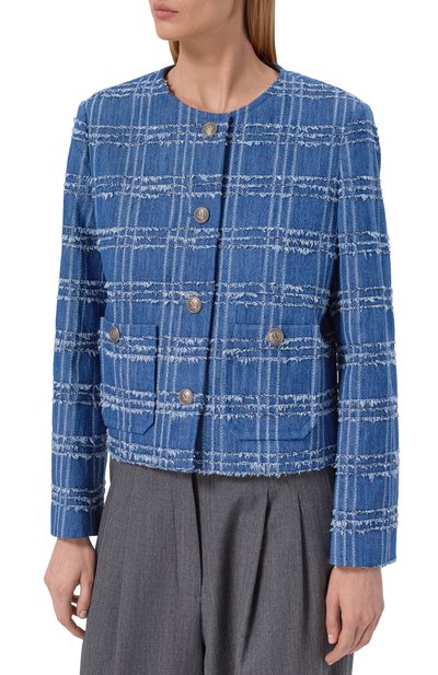 Джинсовый жакет JUUN.J синего цвета по цене 99500 руб., арт. JW6211W03, фото 3 Джинсовый жакет JUUN.J, арт. JW6211W03, фото 3