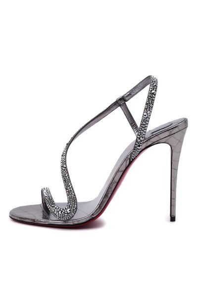 Кожаные босоножки rosalie strass 100 CHRISTIAN LOUBOUTIN, арт. 3210484/R0SALIE STRASS 100, фото 3